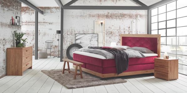 Boxspring Wasserbett 100x200 Hasena Dolomit Jeno