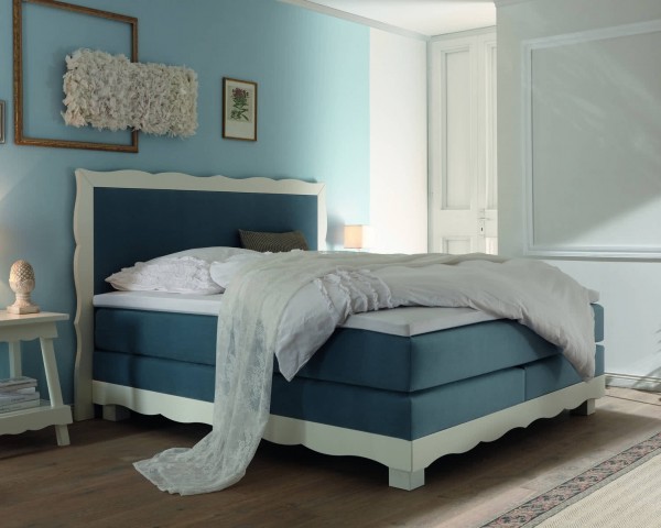Gel Boxspringbett Holz Romantic Ivio Zermatt